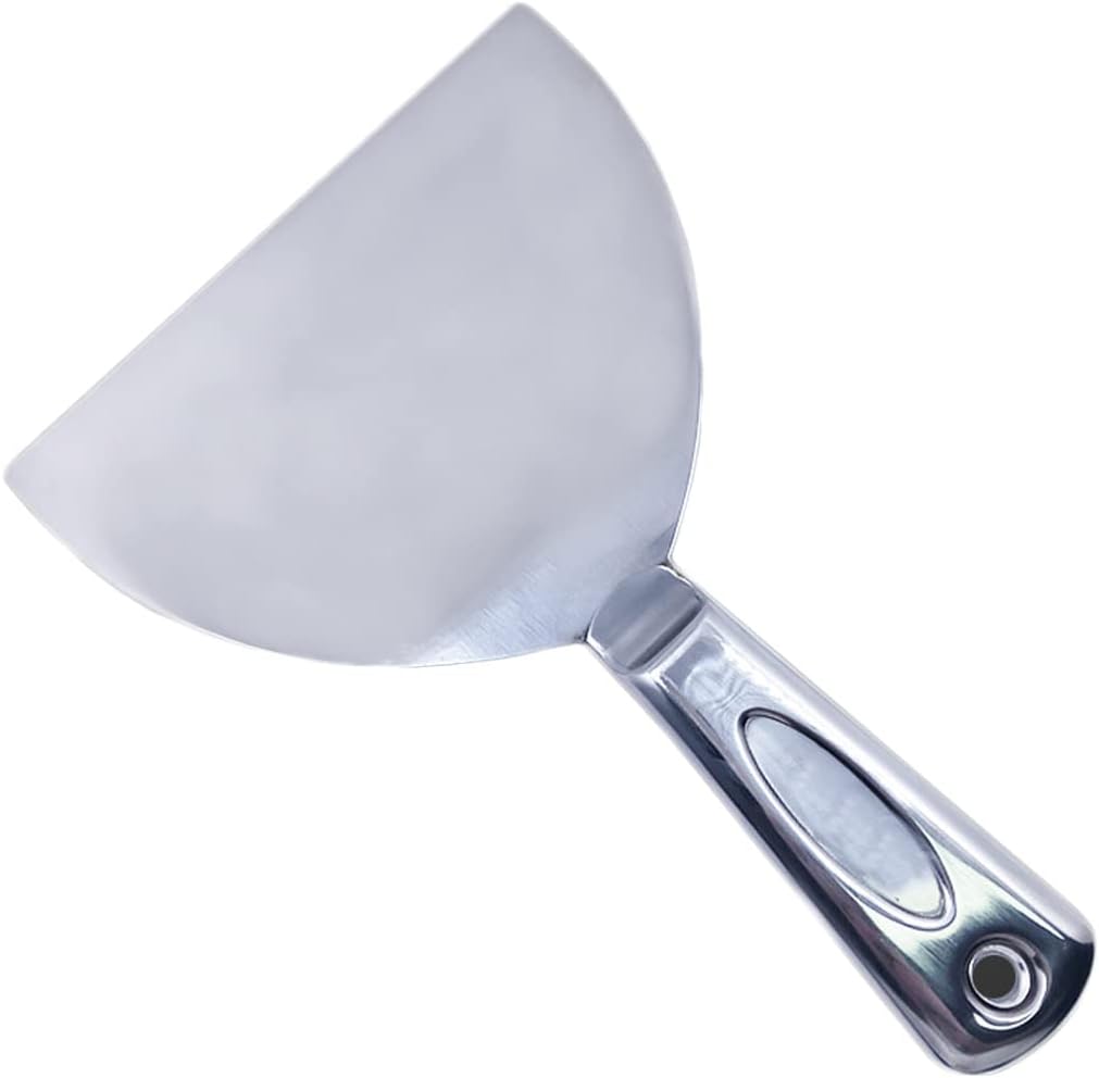 Flex All Stainless Steel Joint Knife Putty Scraper,6-Inch Professional Grade 420 stainless steel, All-Metal, Precision Ground Edge Putty Knife Tape Knife (6")