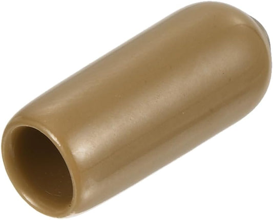 uxcell 20pcs Rubber End Caps 5.5mm ID Vinyl PVC Round Tube Bolt Cap Cover Screw Thread Protectors Light Brown