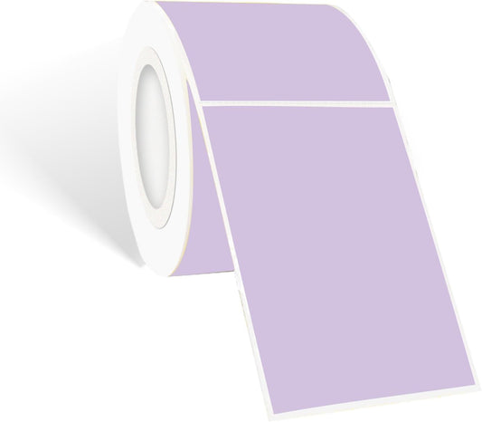 STARLIBOO Colored Labels Stickers 3 x 2 Inch, Rectangle Moving Labels Stickers, 250Pcs Garage Sale Price Stickers, Adhesive Moving Labels for Boxes(Lavender Purple)