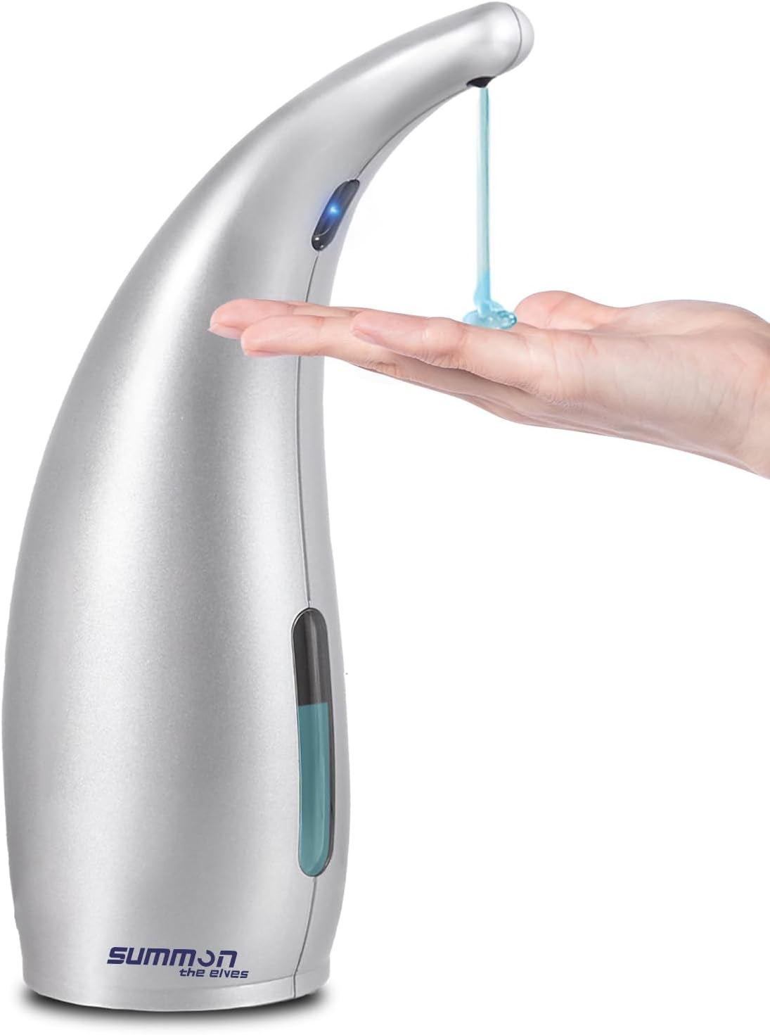 Automatic Liquid Soap Dispenser,300ML Touchless 4 Gear Adjustable, Countertop Electric Battery Operated Hand Soap Dispenser with Sensor for Bathroom,Kitchen,Office（Gray）