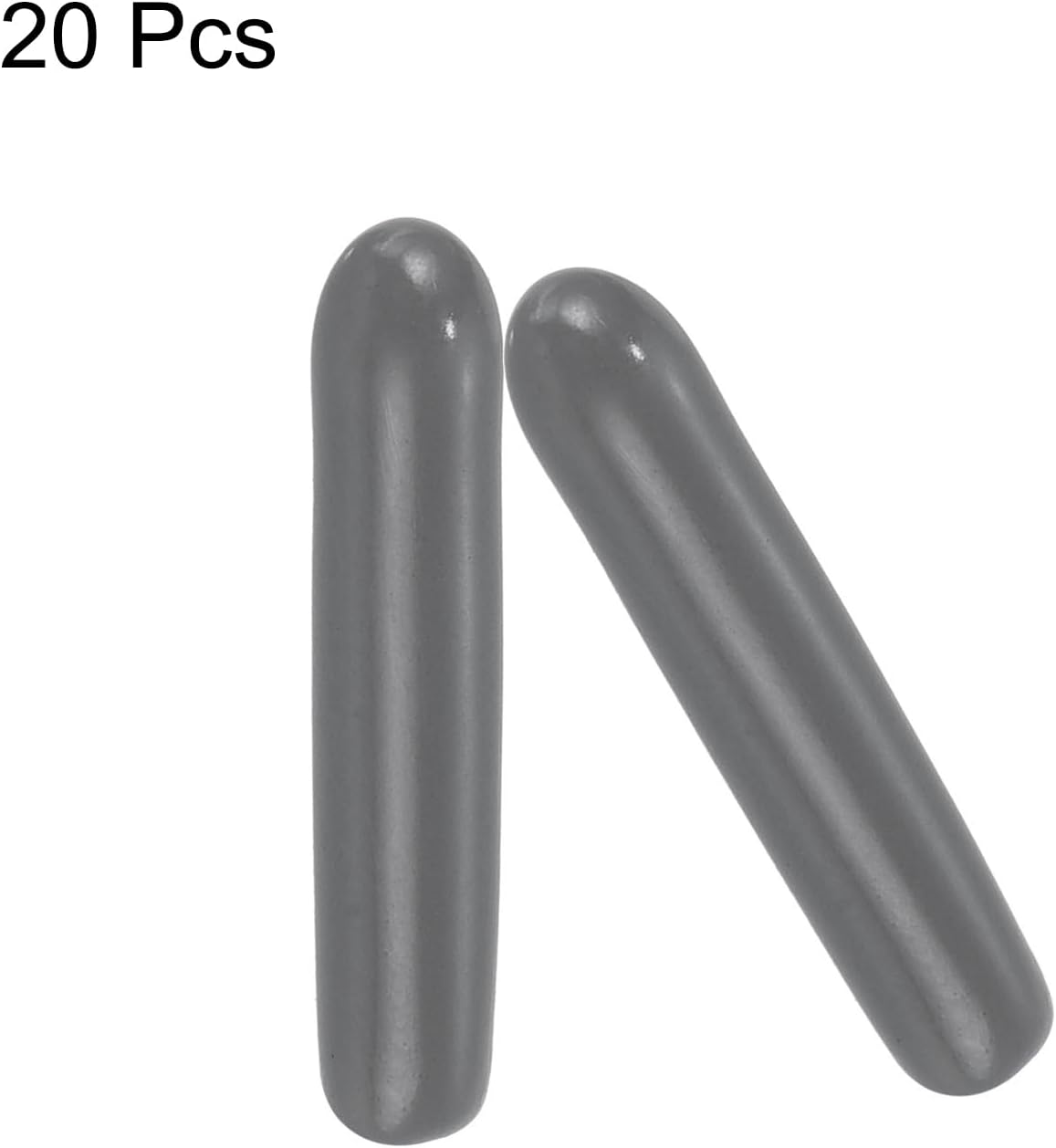 uxcell 20pcs Rubber End Caps 2mm(1/16") ID Vinyl PVC Round Tube Bolt Cap Cover Screw Thread Protectors Dark Grey