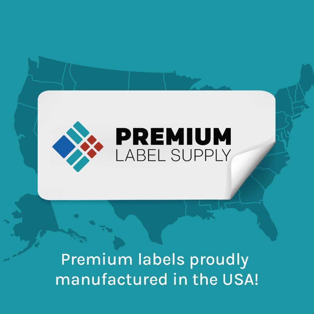 Premium Label Supply Waterproof Matte White Sticker Labels – 3.5" x 5" – Inkjet Printers Only – (4 per Sheet), 25 Sheets - 100 Total Adhesive Labels