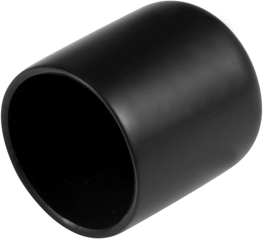 uxcell 20pcs Rubber End Caps 27mm ID Vinyl Round Tube Bolt Cap Cover Thread Protectors Black