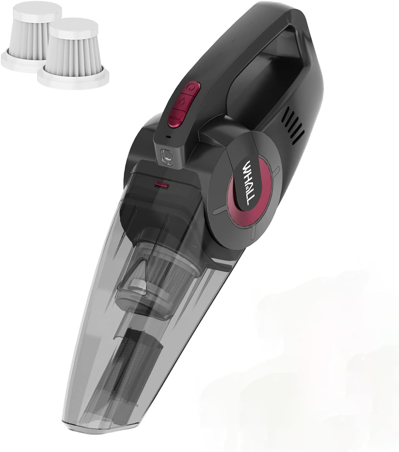 whall Handheld Cordless Car Vacuums, Wet and Dry Use 9000Pa Strong Suction Vacuums, Rechargeable Portable Vacuum Cleaner with LED, Charging Dock, Lightweight Mini Vacuum for Car, Home and Office, Rose