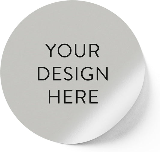 Custom Vinyl Stickers - Upload Your own Image, Text, Design, Logo - Personalized Logo Labels for Handmade, Packaging, Bottle, Jars, Candle, Brand Stickers (Gray, 3x3) 5-1000