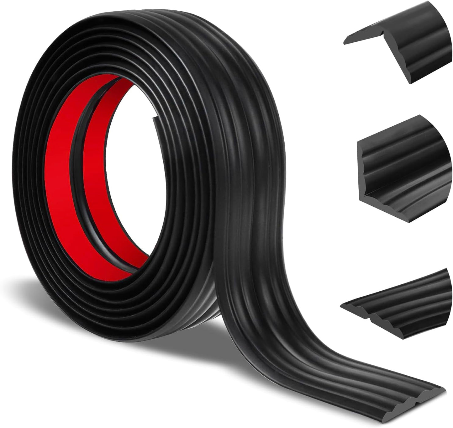 Wall Corner Protector Peel and Stick Corner Trim Molding Flexible Inside & Outside Wall Edge Guard Self Adhesive Moulding Trim for Edge Use, Black, 1.6” W x 20’ L