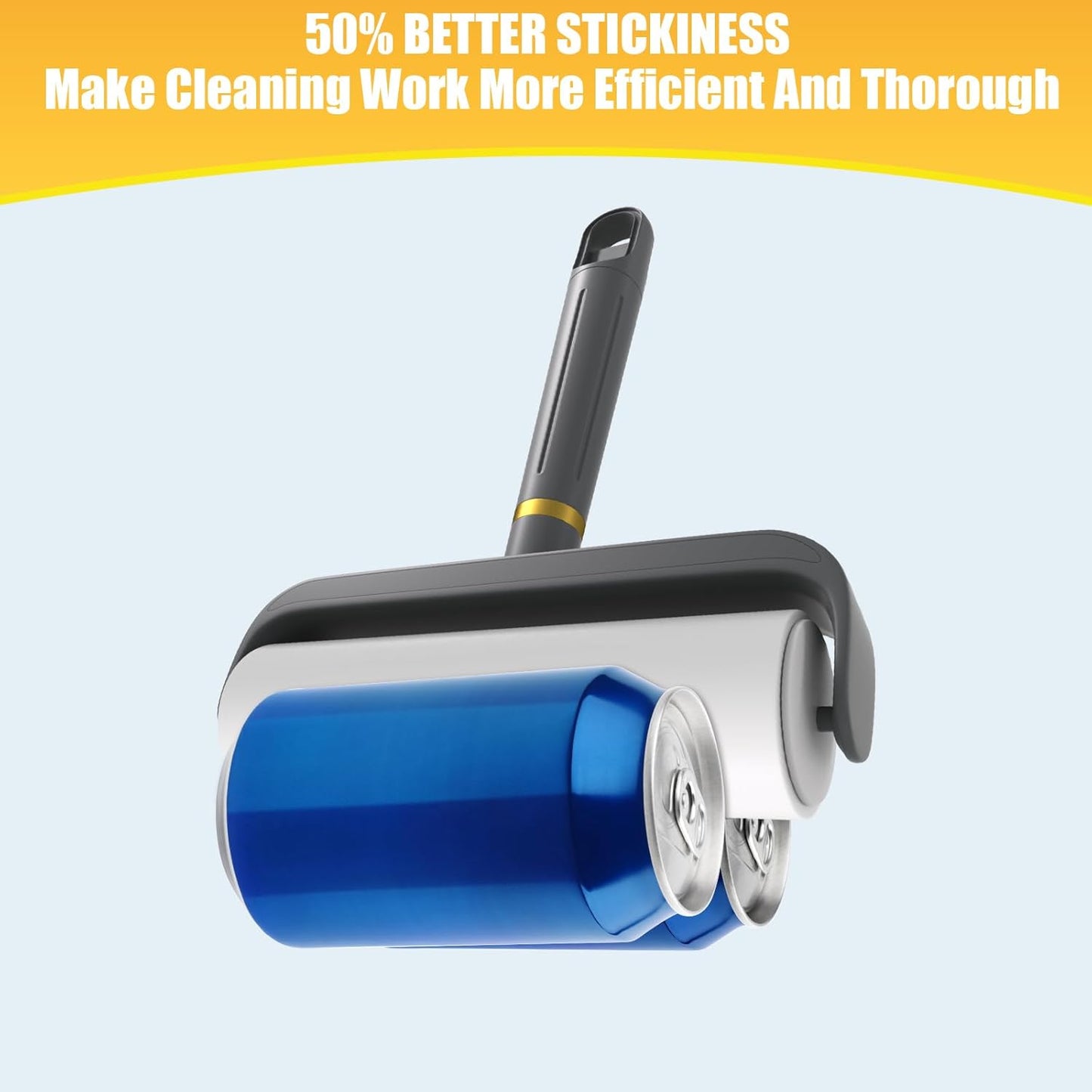 Large Surface Lint Roller for Pet Hair Extra Sticky, 500 Sheets Mega Value Set, 6.3" Dog Cat Pet Hair Remover Pick Hair Up, Giant Lint Rollers for Clothes Furniture Couch