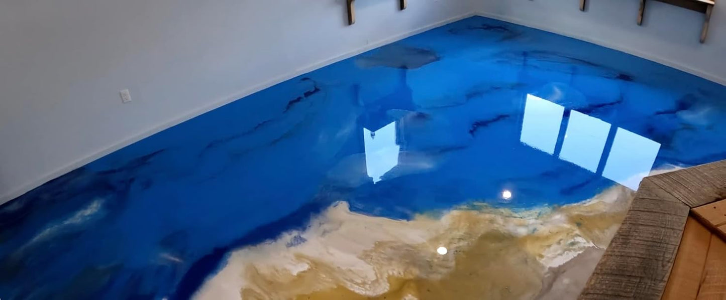 15 Gallon Kit Resin and Hardener, 15 Gallon White Epoxy Resin Coating Made with Beautiful and Vibrant Pigments