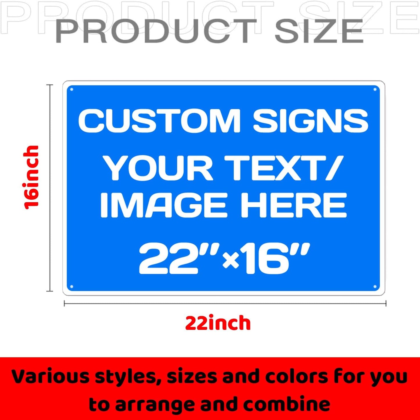 Custom Aluminum Weatherproof Metal Sign - Multiple Sizes, Custom Personalized Text And Picture - Hazard, Garden, Door Signs
