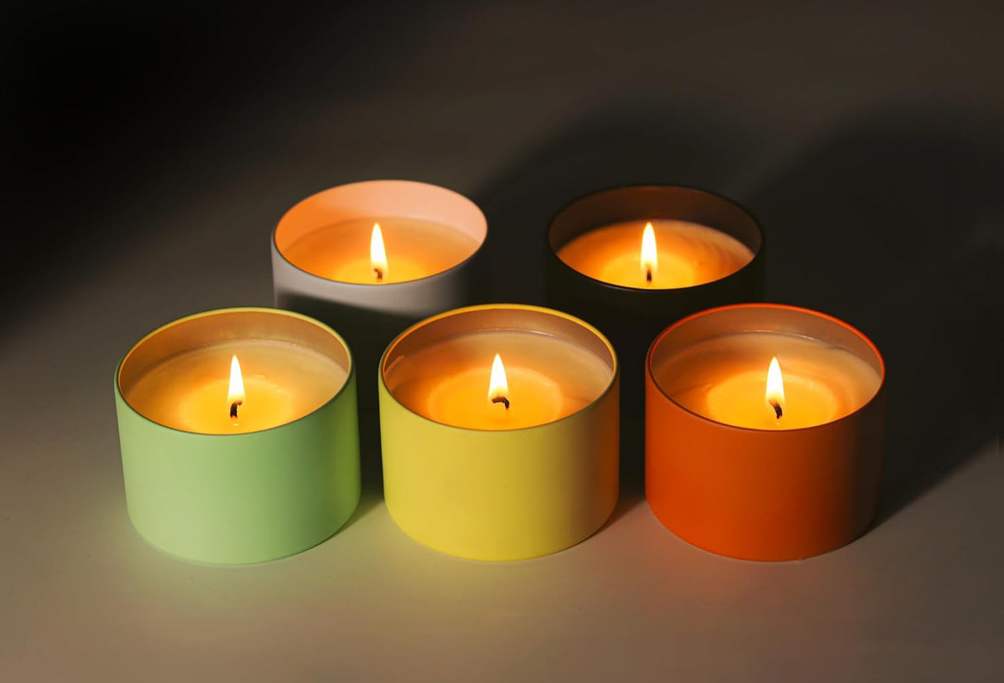 Aroparc Candle Tins 8oz with Lids, 24 Pack Seamless Candle Containers for Candle Making Supplies Empty Candle Jars - Orange