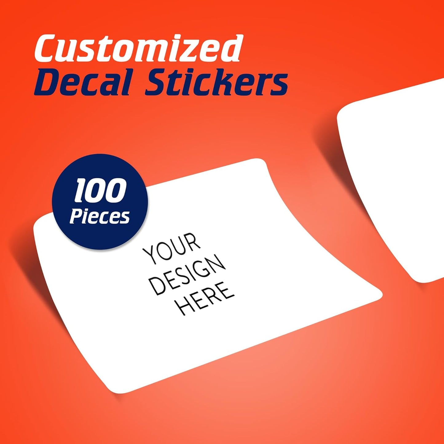 5-1000 Custom Vinyl Stickers - Upload Your own Image, Text, Design, Logo - Personalized Logo Labels for Handmade, Packaging, Bottle, Jars, Candle, Brand Stickers (White, 5x3)
