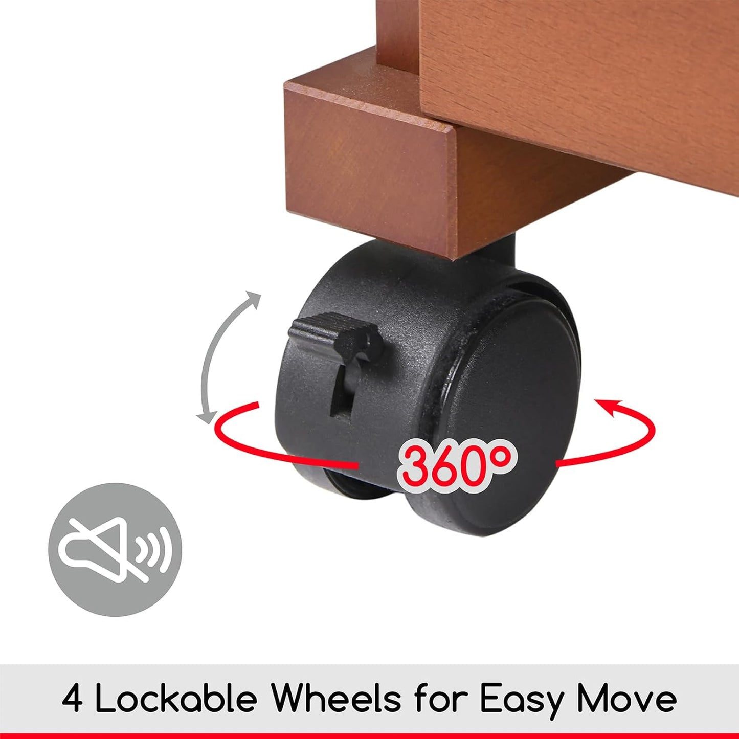 MEEDEN Art Supplies Cart, Walnut 3-Tier Multifunctional Art Storage Cart Organizer, Solid Beech Wood Studio Cart Art Taboret with Caster Wheels, Rolling Utility Cart Organizer for Artist