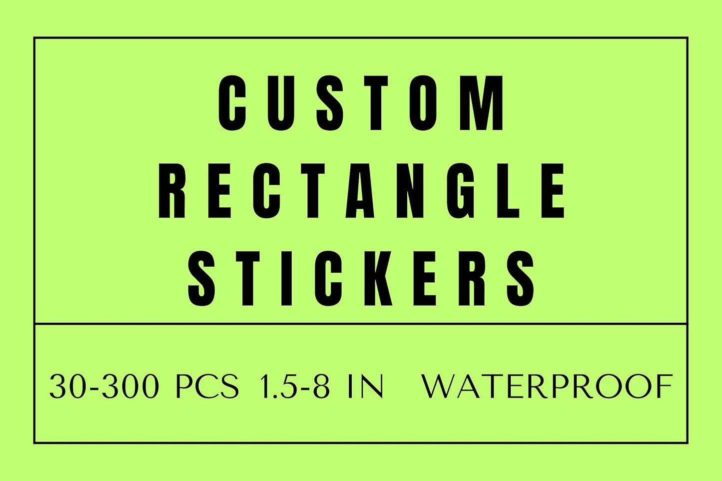 Custom Rectangle Stickers for Business Logo, Custom Rectangle Labels for Candle Jar Coffee, 30-300 pcs, Waterproof Glossy Vinyl Stickers, Upload Your Design (2.5x4 in)
