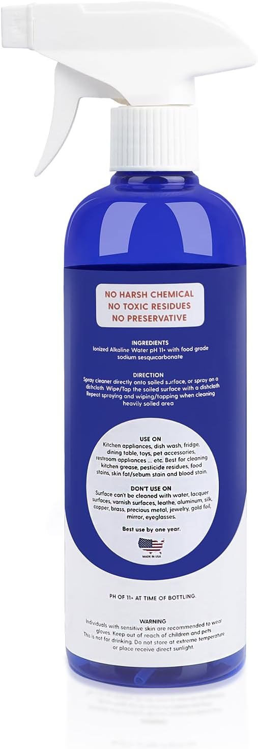 Natural Multi-Surface Cleaner is an unscented spray that degreases, deodorizes, work on air fryer, dishe, microwave, stove, table, fridge, bathtub, toilet, remove blood stains from clothes.