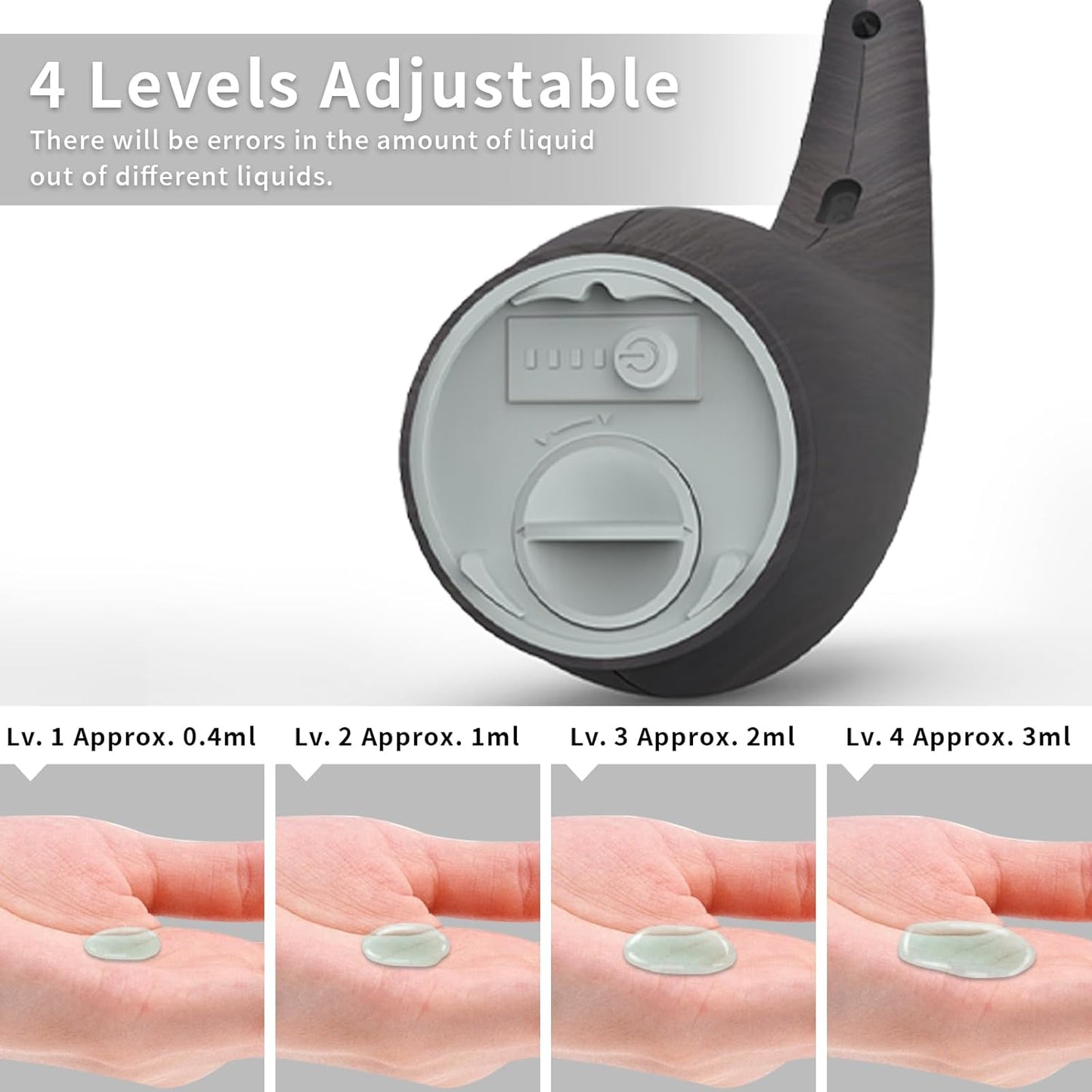 Automatic Soap Dispenser Touchless,400ML Hand & Dish Countertop Electric Liquid Dispenser with Sensor,Modern 4 Gear Adjustable Waterproof Battery Operated Kitchen Auto Soap Pump