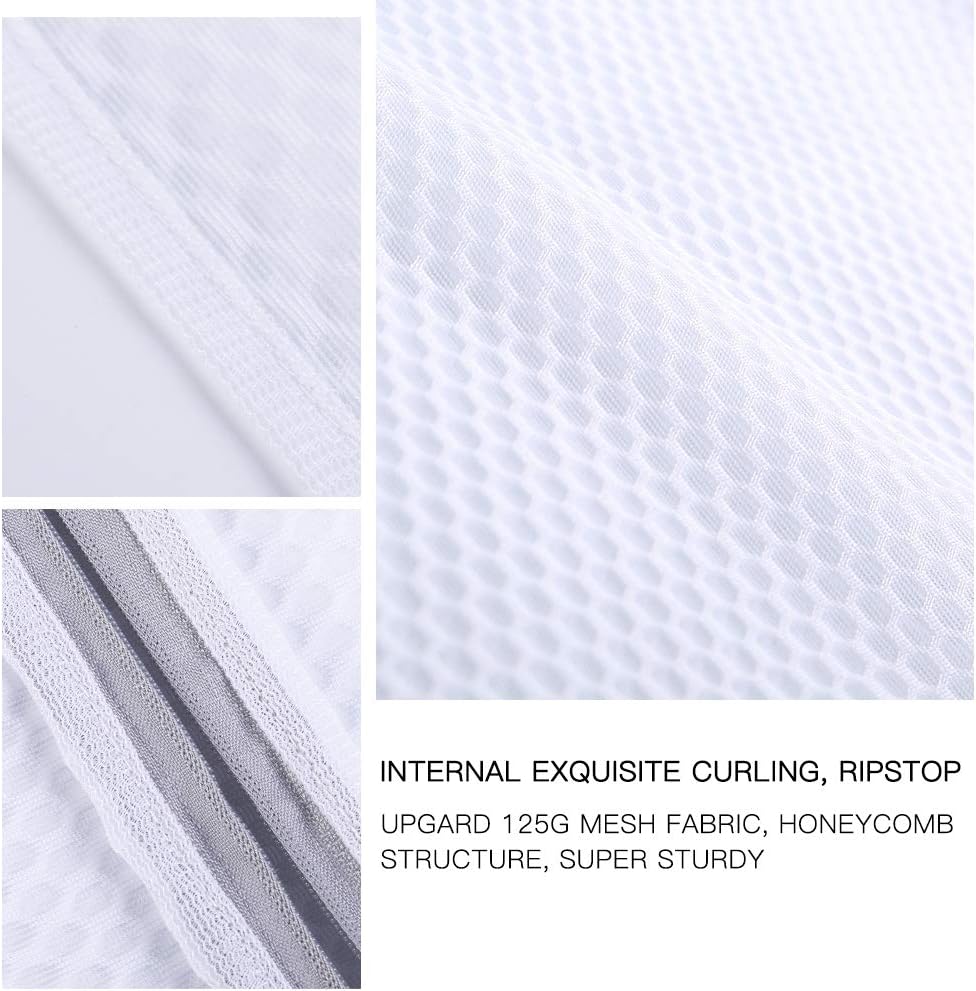 Kimmama Small Laundry Bags Mesh Wash Bag, Lingerie Bags for Washing Delicates, Net Washer Sack with Zipper, Dryer Pouch for Cleaning and Drying Cloths, Garment, Sweater, Bra, Pant, Sock, Toys, Gloves