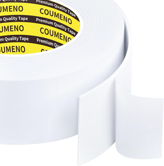 EVA Single Sided Adhesive White Foam Tape 1.2in x 16.4FT Sealing Strip Foam Pad Sponge Tape Window Weatherproof, Self-Adhesive Insulation Sealing