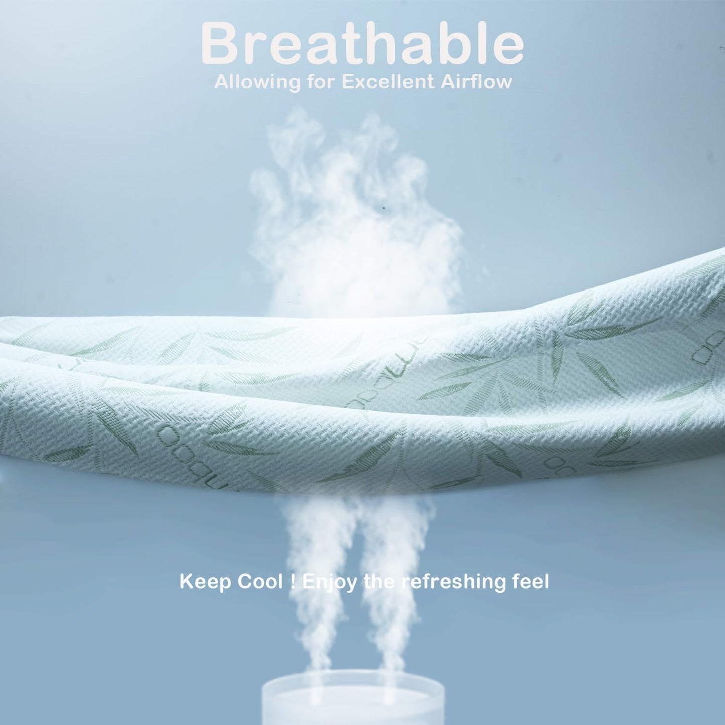 Twin XL Mattress Protector Waterproof Mattress Pad Washable Bamboo Rayon Mattress Cover Breathable Noiseless Bed Protector 5" - 21'' Elastic Fitted Deep Pocket