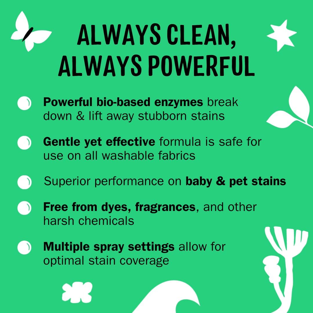 Molly's Suds Stain Remover Spray | Gentle Yet Powerful, Great for Baby & Pet Stains | Clean, Simple Ingredients (Fragrance Free) (3 Fl Oz (Pack of 3))