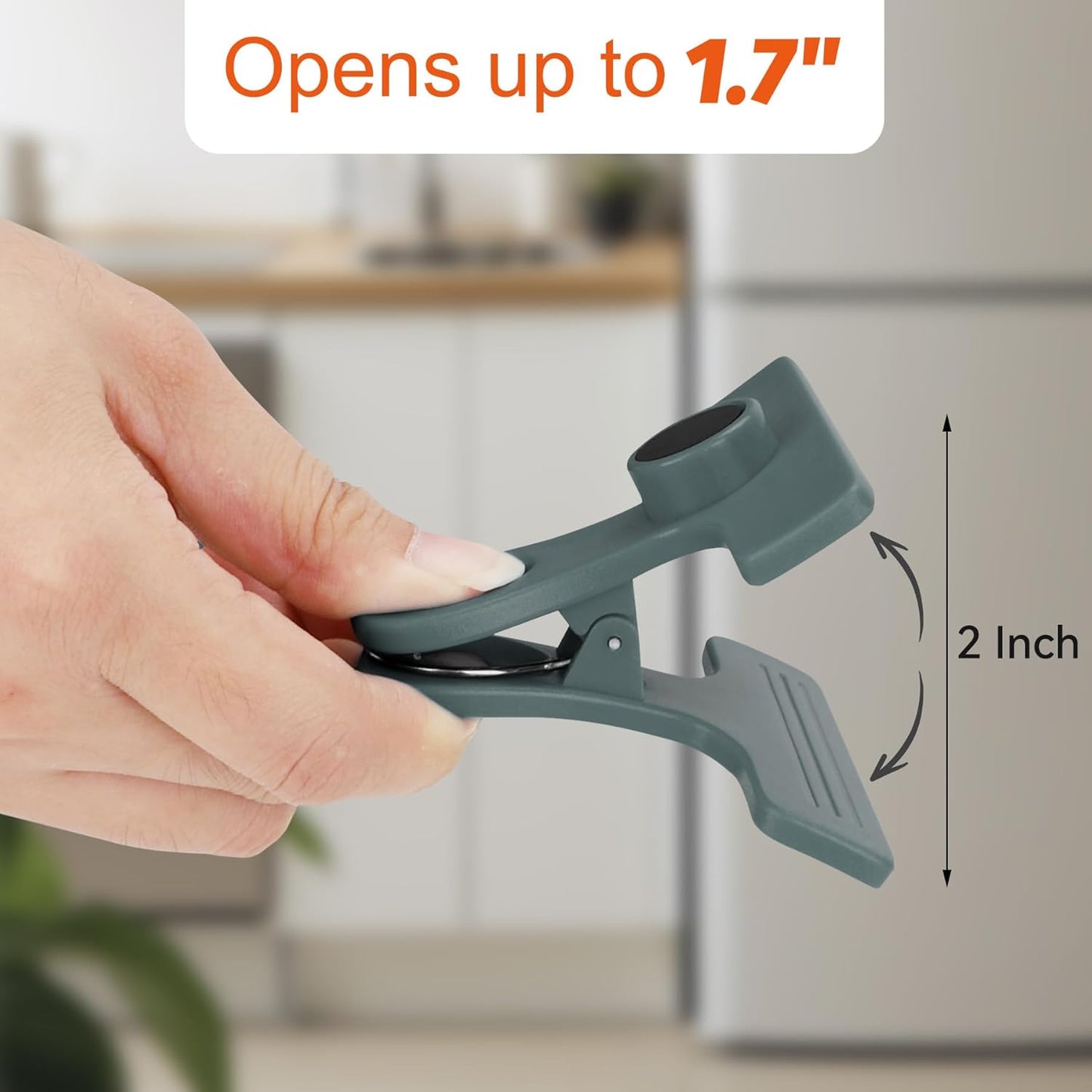 TACGEA Chip Clips, Magnetic Bag Clips with Air Tight Seal for Food Storage, 8 Pieces, Neutral Color