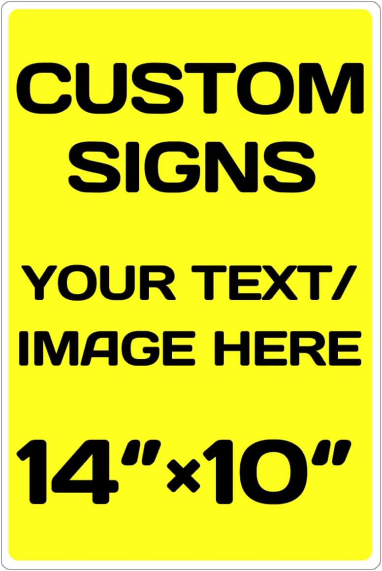 Personalized Aluminum Metal Signs - Weatherproof, Custom Text & Picture, Multiple Sizes, Hazard, Garden, Custom Door, Business Signs