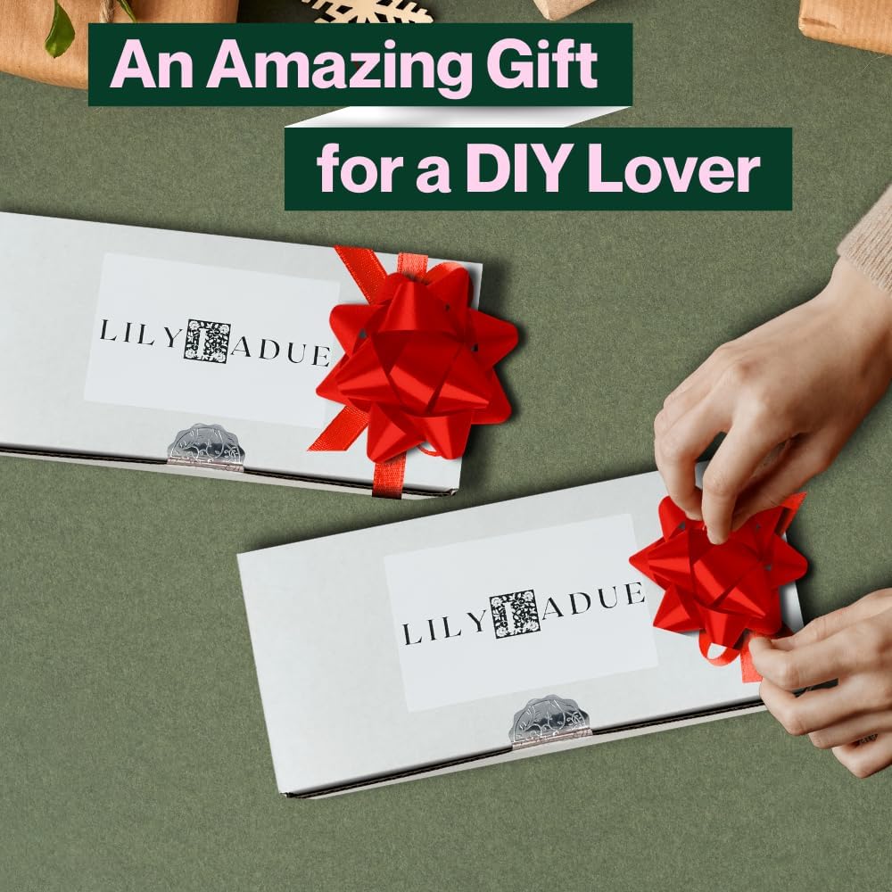 LILY LADUE Candle Refill Kit - 2Lb/32Oz Pearled Candles Sand and Wicks (48) and Hammered Bronze Holder, Reusable Unique Sand Candles with Wicks for Candle Making, Bulk Unscented Pearl Wax Beads