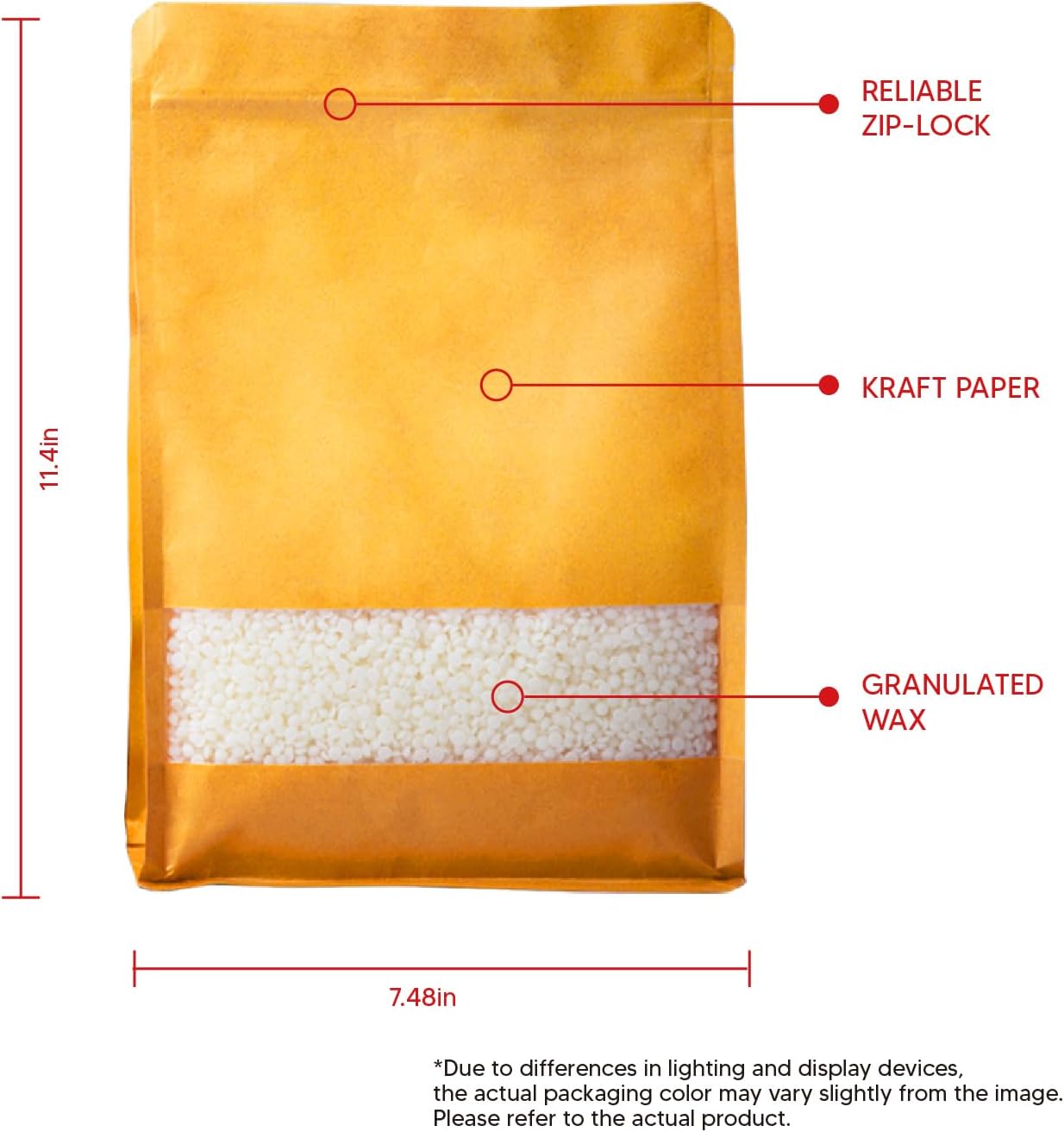 chaoxinge 5 lbs Natural Organic Soy Wax Kit | Additive-Free, Pure & Non-Toxic | Long-Lasting 360-Hour Burn Time | DIY Candle Making Set