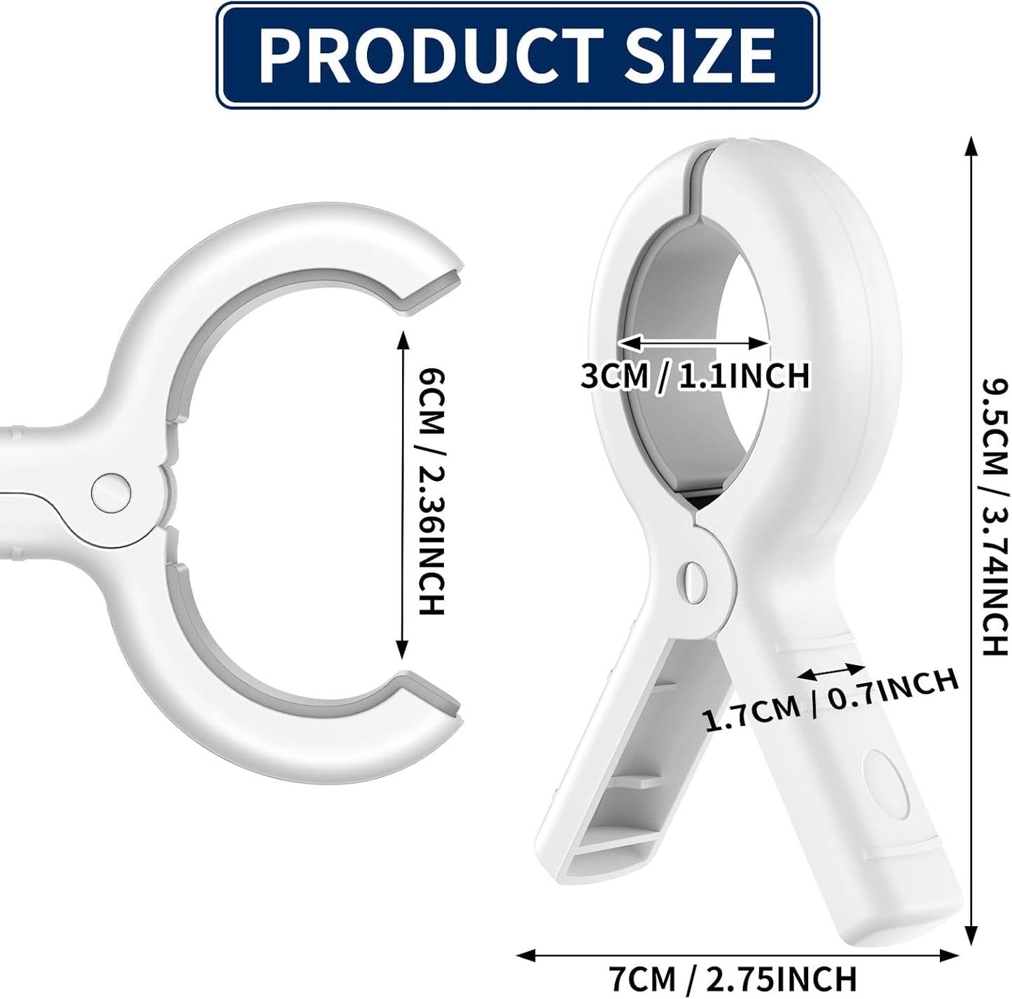 Senbowe 12 Pack Beach Towel Clips,Pool Chair Clips,Heavy Duty Plastic Clothes Pins,Quilt Drying Clips,Windproof Clothes Clips,Keep Your Towel,Clothes,Blankets to Dry on Clothesline and Hanging Rack