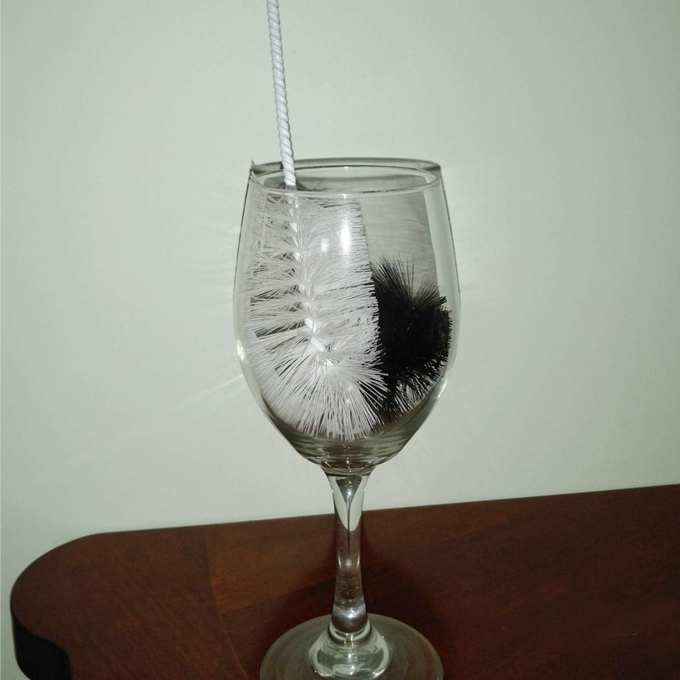 NewFerU Wire Bottle Cleaning Brush Set Small Large Thin Long Handle, Utility Cleaner Bendable Flexible for Narrow Neck Skinny Spaces of Water Beer Wine Baby Bottles Pipe Tube Flask Decanter (8)