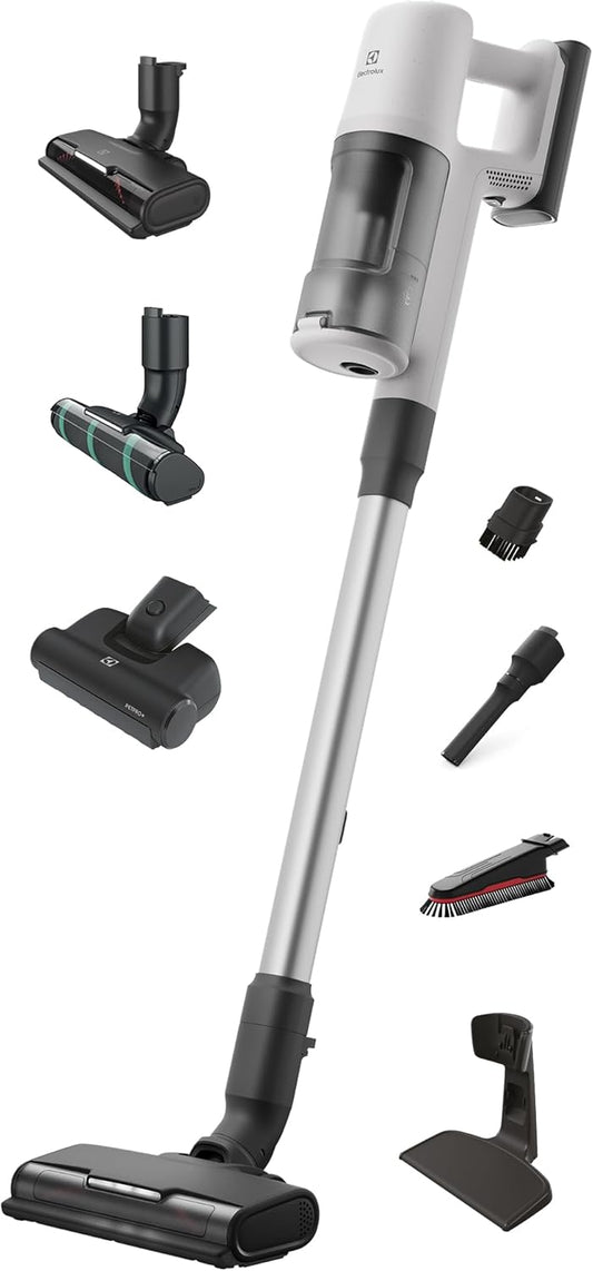 Electrolux Ultimate600 Complete Home Cordless Stick Vacuum with 3 Specialized Nozzles (Multi-Surface, Hard Floor & Pet), 50-Minute Run Time, 3 Power Modes, White