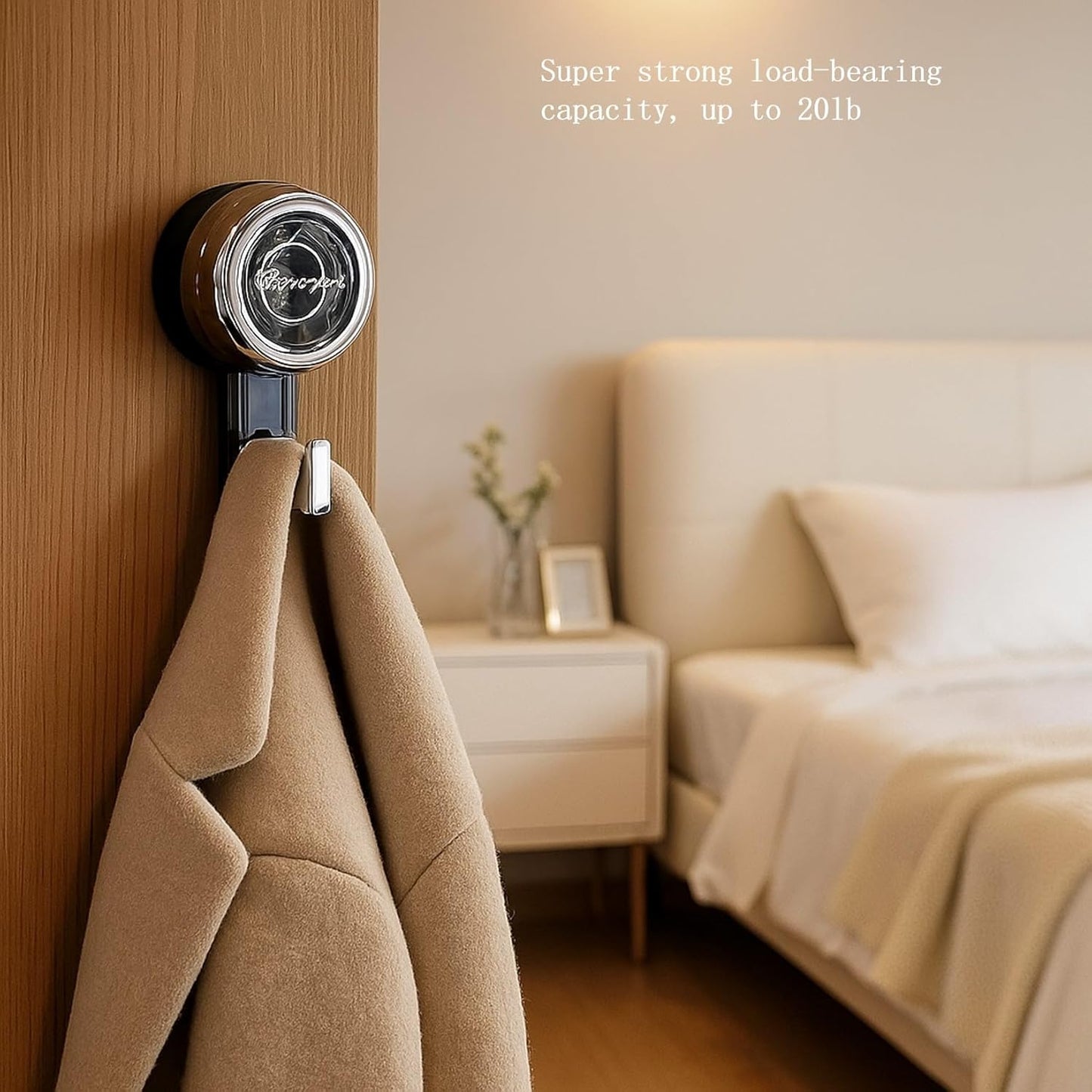 2 pcs Rotate Vacuum Suction Cup Hooks, Heavy Duty Suction Cups 20 lb,Removable Reusable