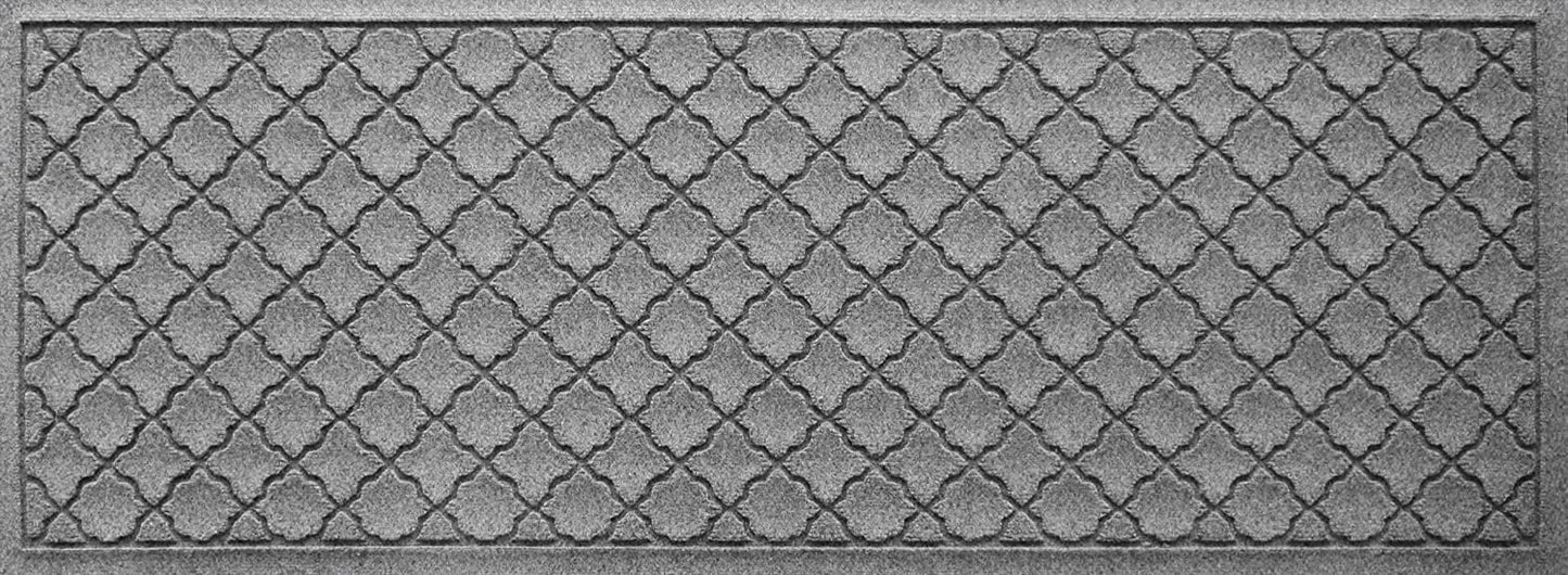 WaterHog Heavy Duty Runner Door Mat, 2' x 5', Made in USA, Durable & Skid-Resistant Entryway Mat, Water-Trapping, Indoor/Outdoor Decorative Floor Covering, Cordova Collection, Medium Grey