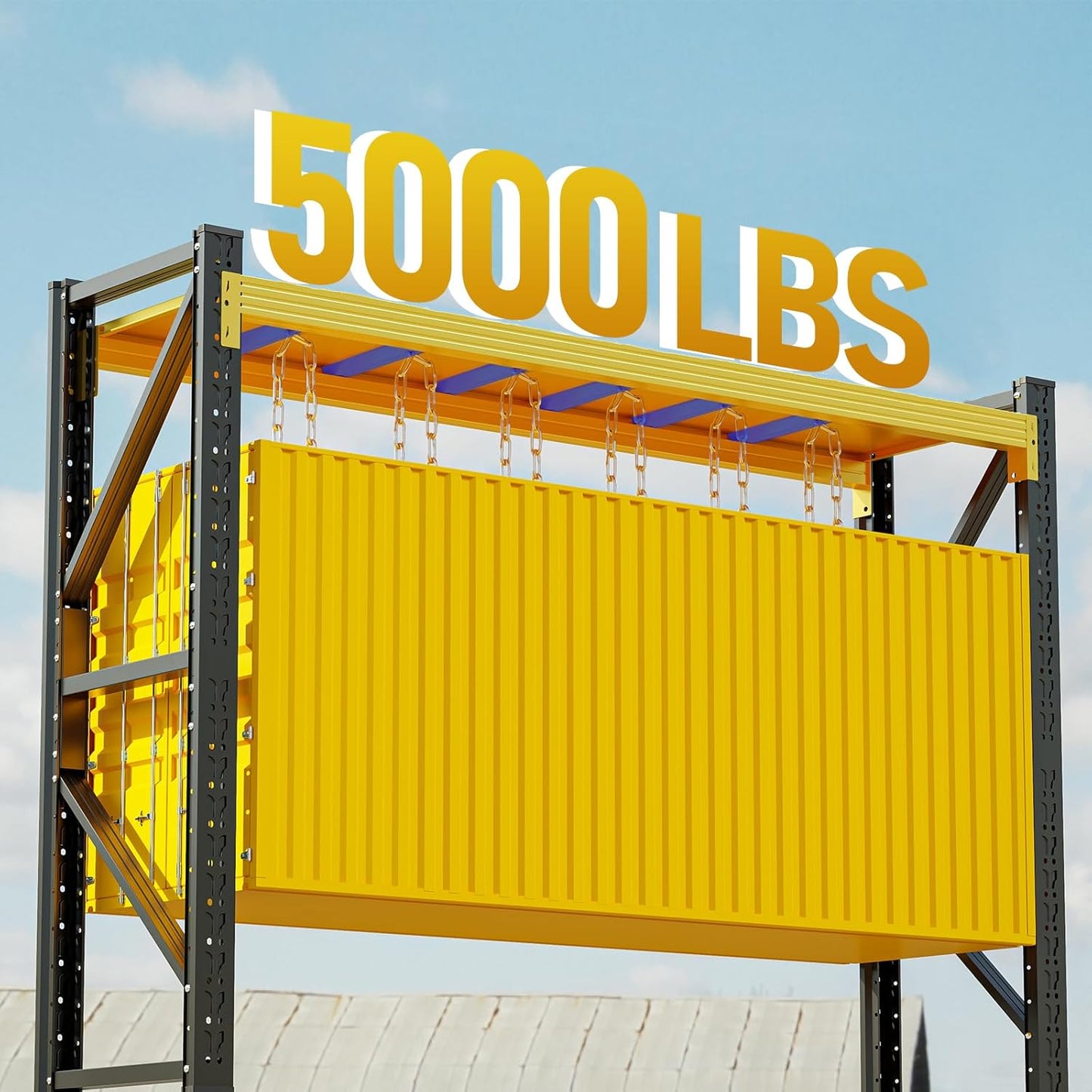 60" W Storage Shelves Heavy Duty, 4 Tier Metal Garage Shelving Units, 5000LBS Heavy Duty Adjustable Shelf, Garage Storage Rack, Industrial Shelving for Shop, Warehouse,60" W x 20" D x 79" H