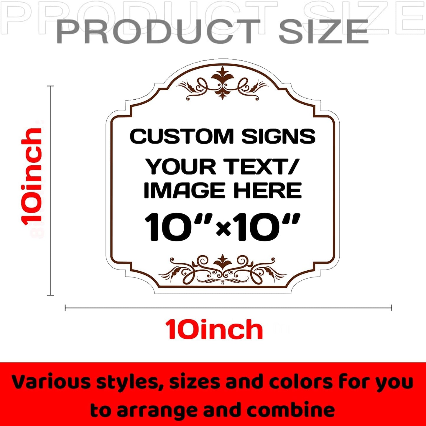 Custom Aluminum Weatherproof Metal Sign - Indoor/Outdoor, Personalized Text & Picture, Hazard, Garden, Door Sign
