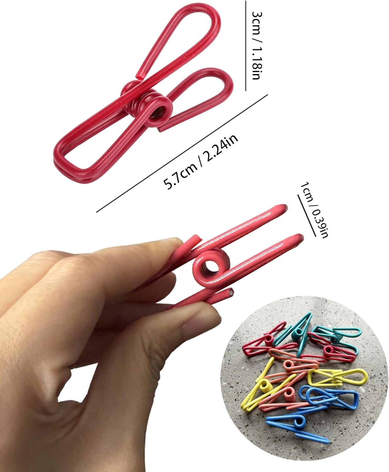 Multipurpose 2 in Chip Bag Clips 10 Pack Metal Clips for Kitchen Food Storage, Laundry Hanging, Bag Chip Bag Sealing - Easy to Use Strong Grip Clips for Home Organizing