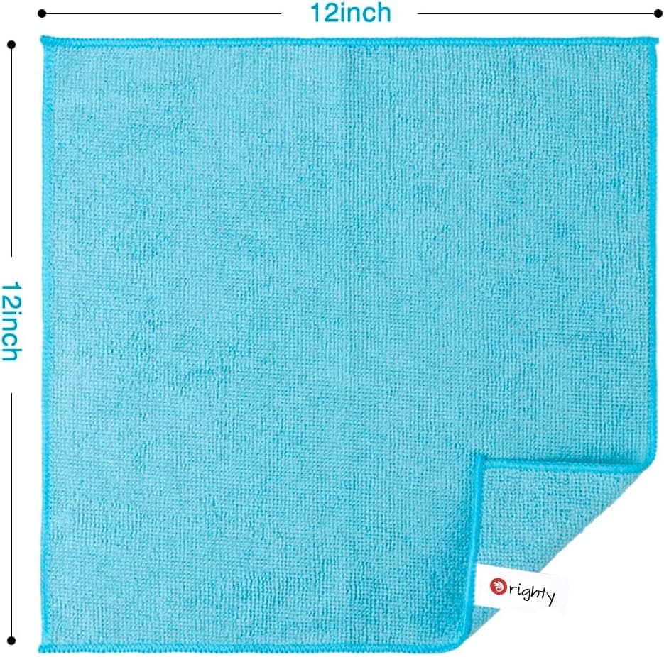Orighty Microfiber Cleaning Cloth Pack of 60, Microfiber Towels for Cars, Highly Absorbent Car Cleaning Supplies, Lint Free Cloths Clean Rags for Car Care, House, Kitchen, 12x12 inch