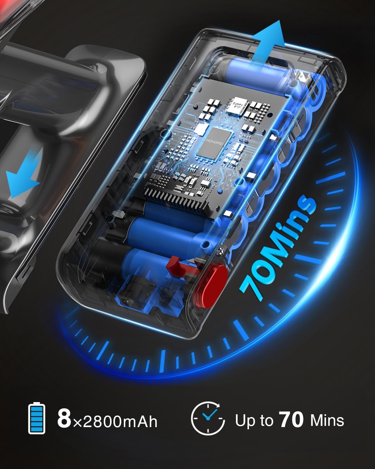 Cordless Vacuum Cleaner, 600W/50KPa/70Mins Vacuum Cleaners for Home, Self-Standing Stick Vacuum with Anti-Tangle Brush & OLED Touch Screen, Vacuum Cleaner for Hardwood Floors and Carpet,Pet Hair,Car