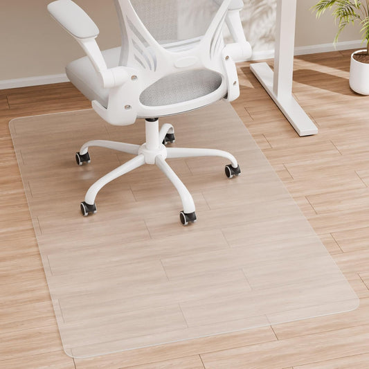 Office Chair Mat for Hardwood Floor, 60" x 36" Clear Computer/Desk Chair Mat for Hard Floor, Thicker, Easy Glide, Non-Slip, Protects Hard Surfaces from Scratches, Ideal for Home or Office
