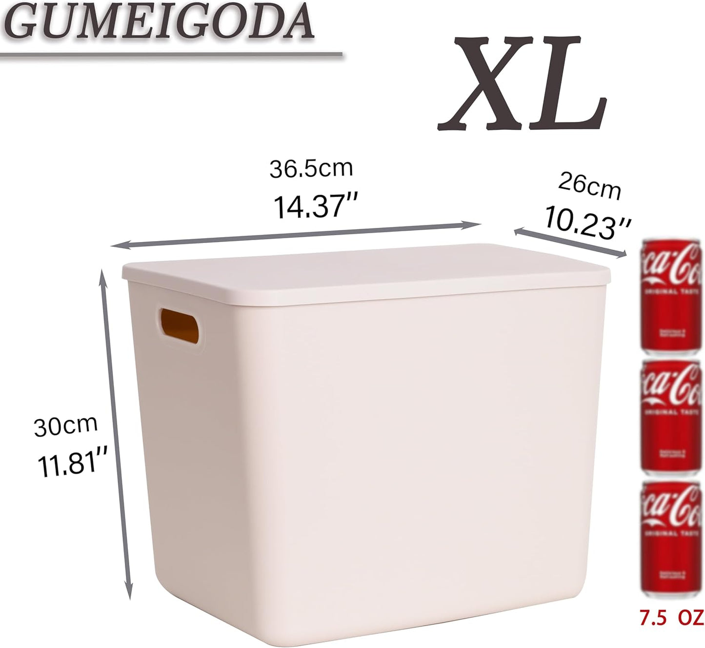 Plastic Storage Bins with lids,Storage Baskets,Container with handle,Storage Organizer Bins for Shelves,Office,Bedrooms,Closets, Cabinets(Grey，4XL)