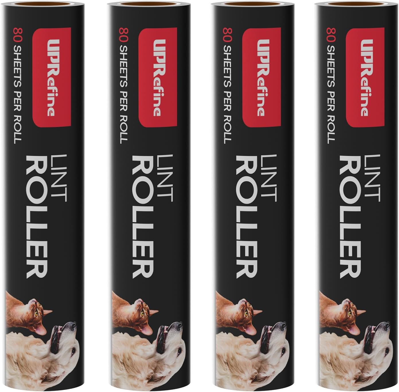 Large Lint Roller Refill 320 Sheets(4 Pack) Value Set, Extra Sticky, Easy Tear for Lint Remover, 9.45 in Pet Mega Extreme Stick Refill for Floor Roller Cleaning for Pet Hair