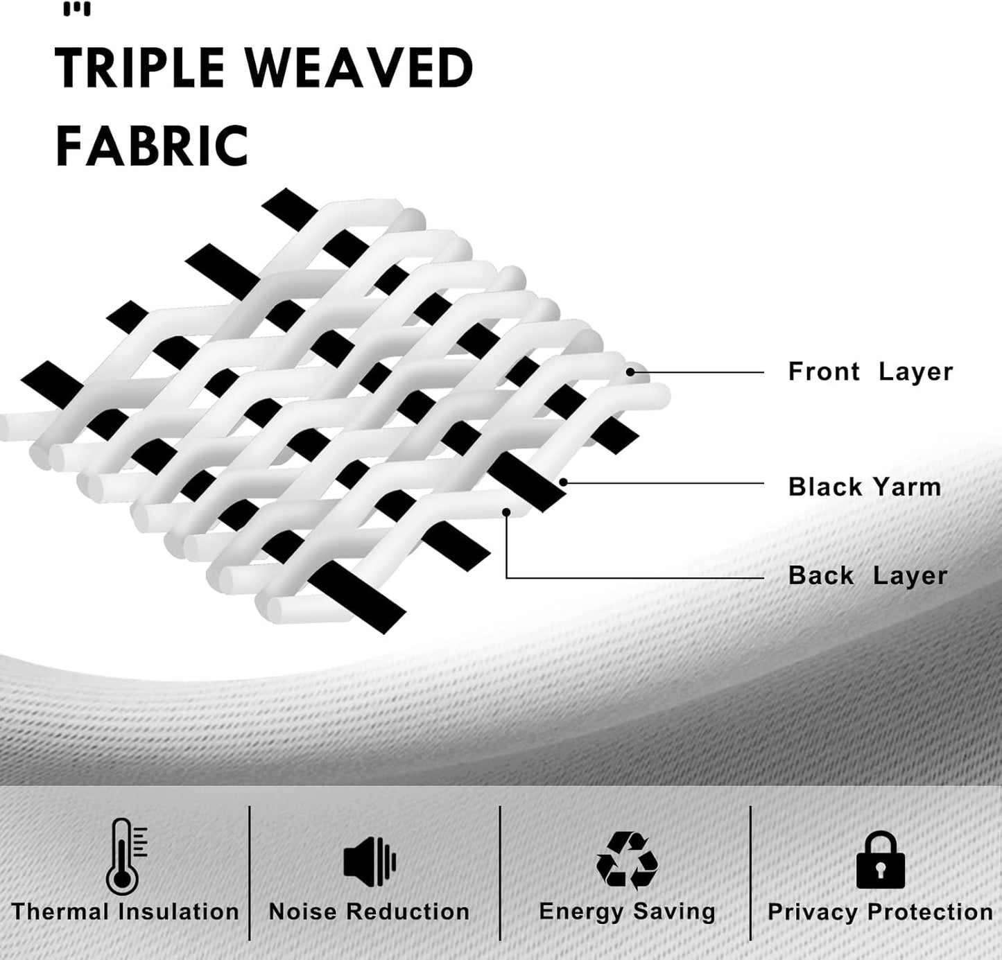 DWCN Blackout Curtains for Living Room Thermal Insulated, Energy Saving & Noise Reducing Bedroom Curtains, Light Beige, W 52x L 36 Inch, Set of 2 Rod Pocket Curtain Panels