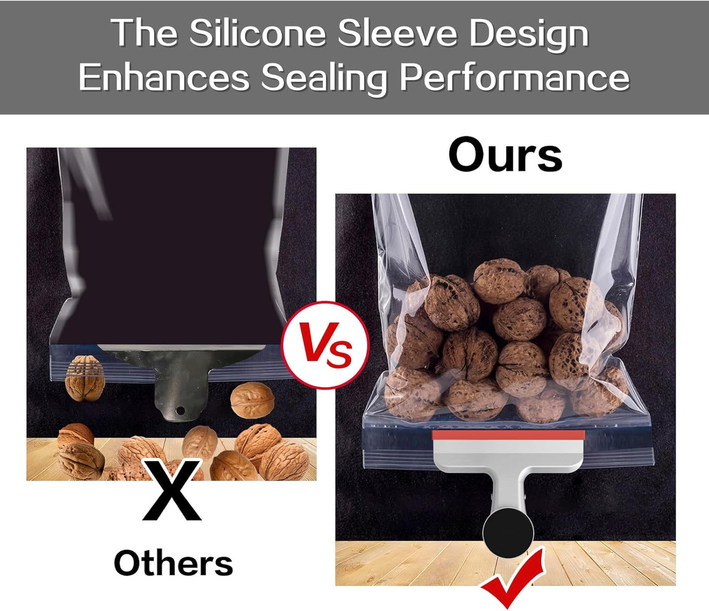 HOUSE AGAIN 8 Pack Stainless Steel Magnetic Chip Bag Clips Covered with Silicone - NO More Sharp Edges - Color Coded for Food Bags - Hang Postcards Heavy Duty for Kitchen and Office, 3 Inches Wide