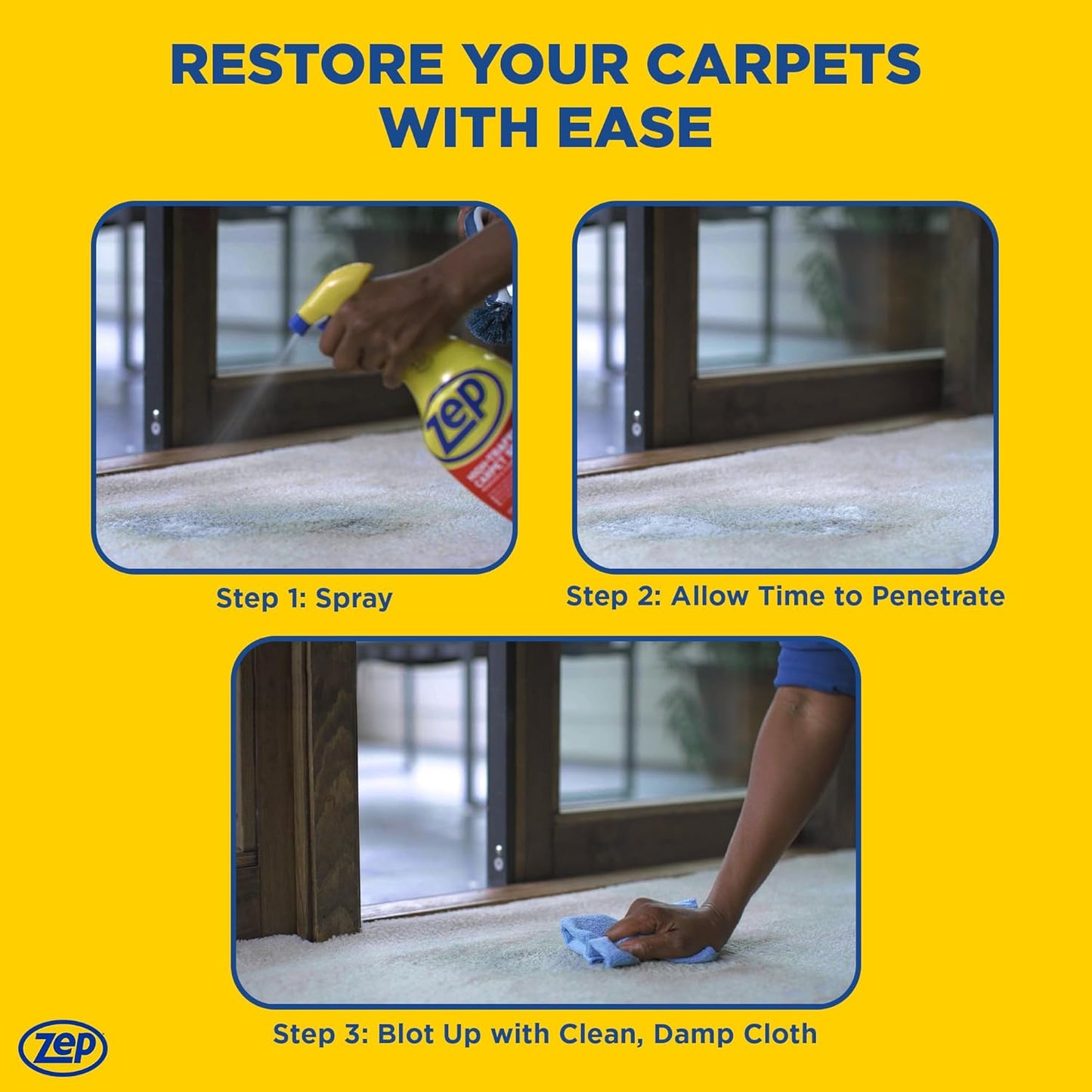 Zep High Traffic Carpet Cleaner - 1 Gallon (Case of 2) ZUHTC128 - Penetrating Formula Removes Deep Stains; Making High-Traffic Areas Look New Again