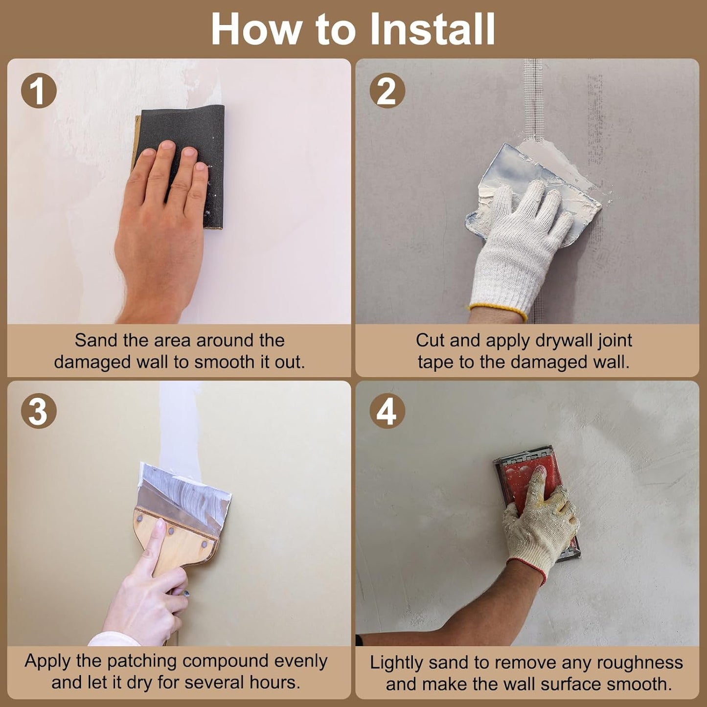 PATIKIL Drywall Repair Mesh Tape, 3 inch x 82 ft Fiberglass Repair Patch Self-Adhesive Dry Wall Joint Tape 12 Mesh Wall Hole Crack and Seam Patch, White