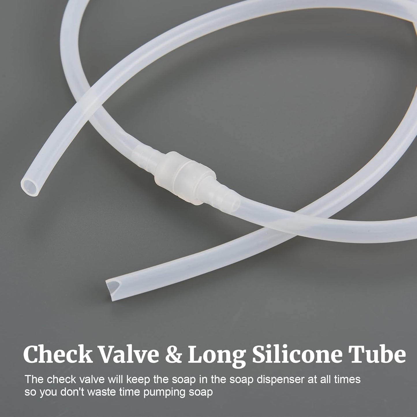 Sink Soap Dispenser for Kitchen Sink Brushed Gold Upgrade with 40" Silicone Extension Tube Kit, Connect to Your Soap Bottle Directly