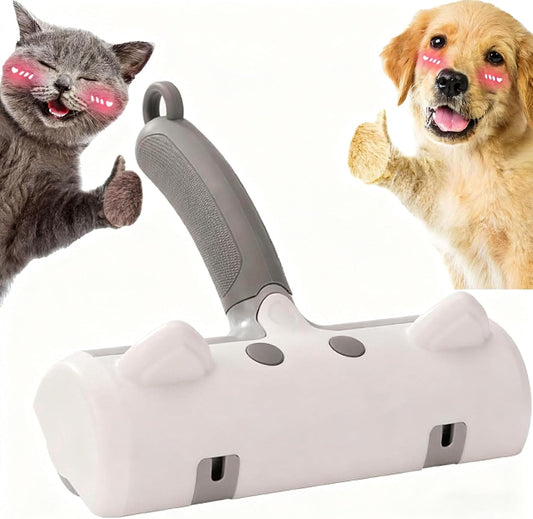 Chom Chom Roller Pet Hair Remover,Ergonomics Handle,Self-Cleaning Base Fabric Shaver,Reusable Lint Rollers for Pet Dog Cat Hair Furniture, Couch, Carpet, Clothing and Bedding