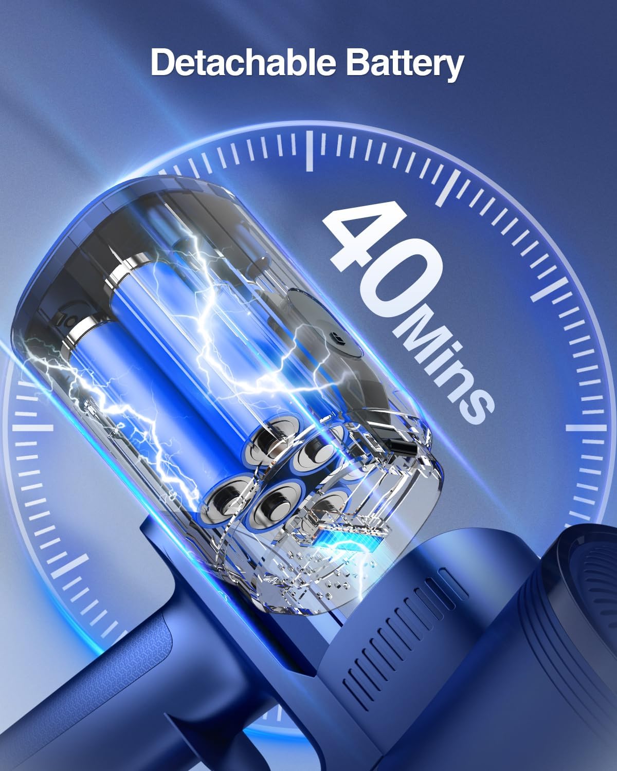 Natrogix Cordless Vacuum Cleaner, 35Kpa Vacuum Cleaners for Home, Lightweight Household Stick Vacuum Cleaner, LED Display, Rechargeable, Handheld Vacuum for Pet Hair Carpet Hardwood Floor, AS2208