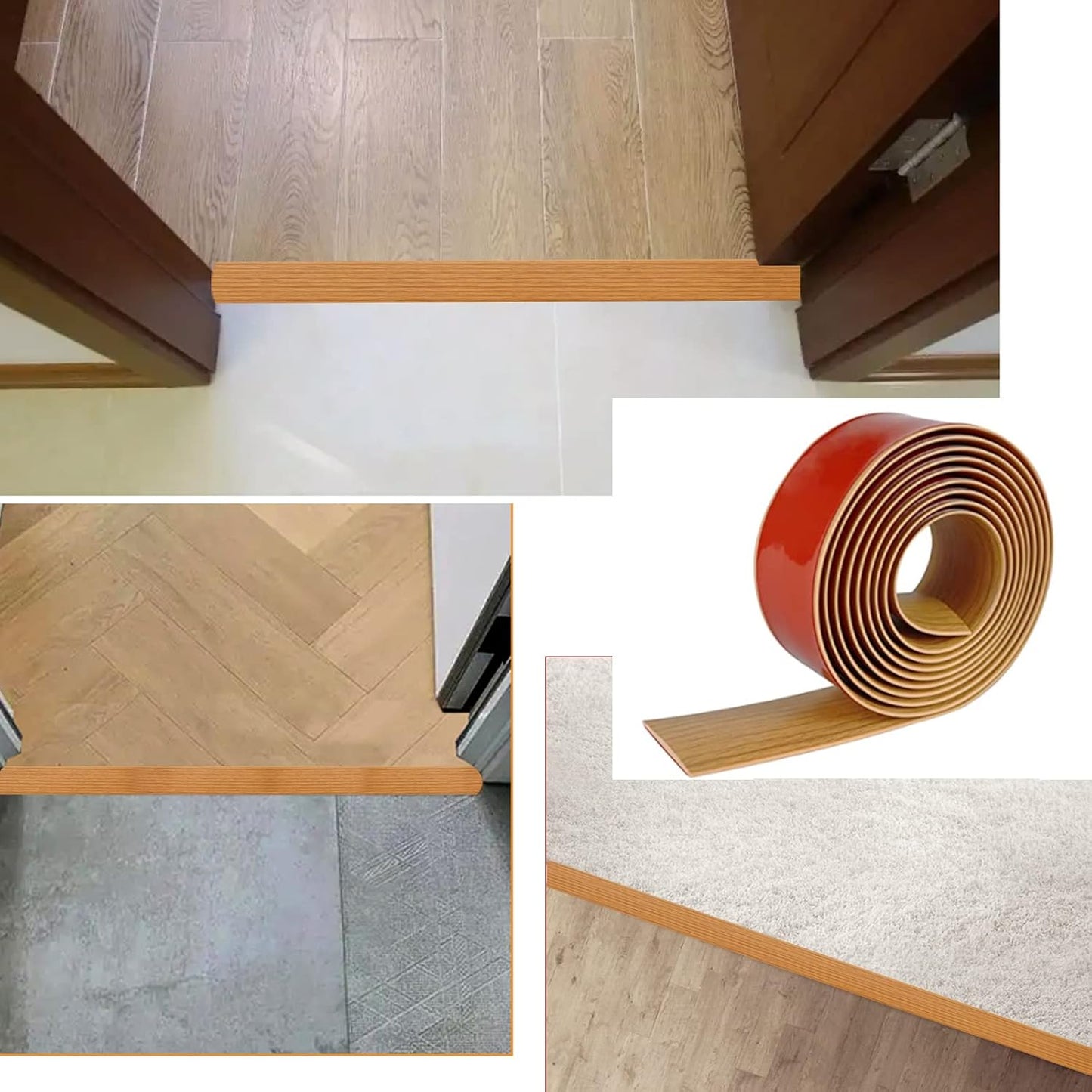 Floor Transition Strip & Self Adhesive Floor Vinyl Floor Edge Trim Laminate Floor Gap Covering Joining Strip