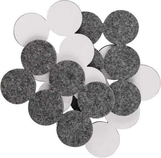 SoftTouch 1 1/2" Round Heavy Duty Felt Furniture Pads - Move Effortlessly & Protect Surfaces Floors, Gray (24 Pack),Grey