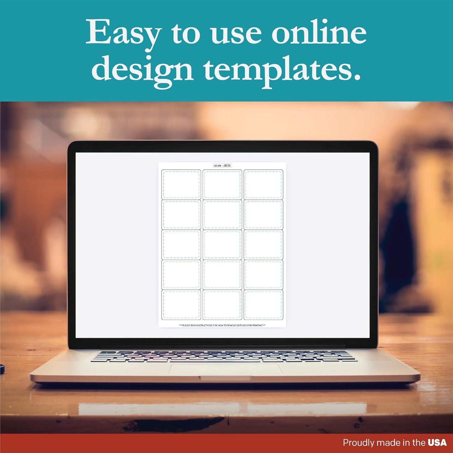 Premium Label Supply White Sticker Labels – 2.625" x 2" – Laser/Inkjet Compatible – (15 per Sheet), 25 Sheets – 375 Total Adhesive Labels